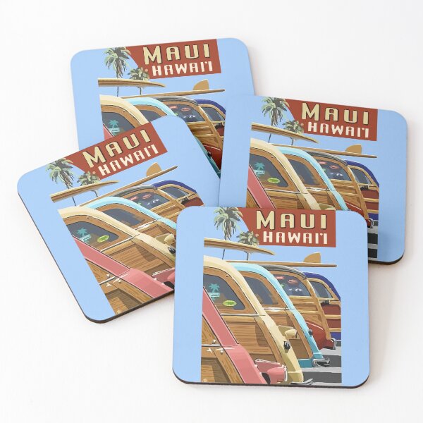Item preview, Vintage Maui Hawaii Travel Palm Trees Surf Boards designed and sold by digitalvintage.