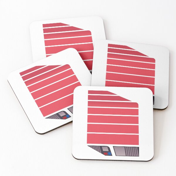 Magnum Futuristic Design (Red) Coasters (Set of 4)