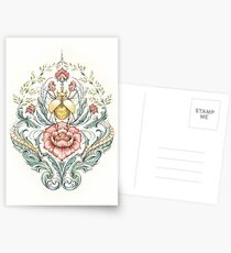 Antique pattern - Beetle and centipedes Postcards