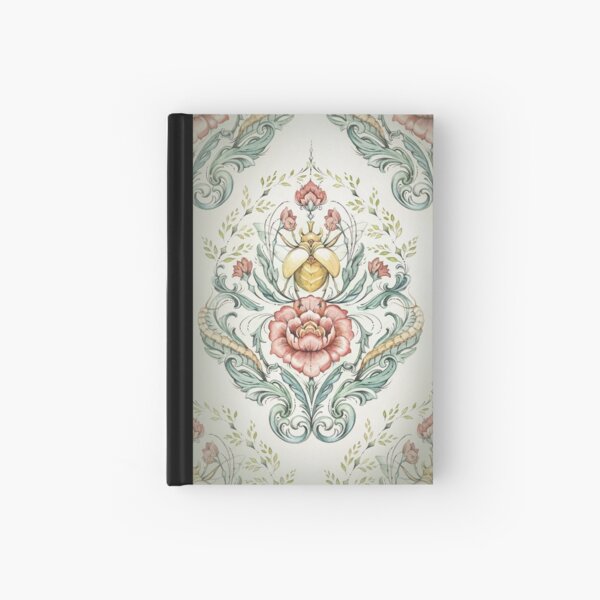 Antique pattern - Beetle and centipedes Hardcover Journal