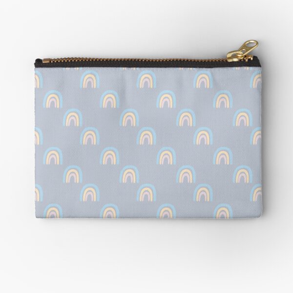 Grey Sky Rainbow Pattern Zipper Pouch
