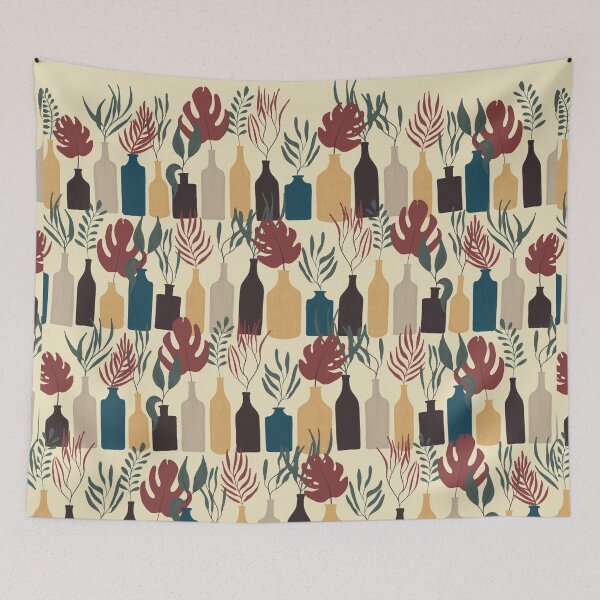 Item preview, Botanical Plants in Vases Pattern Illustration designed and sold by Arrow Krueger.