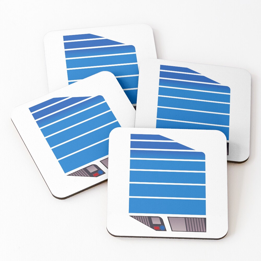 Magnum Futuristic Design (Blue) Coasters (Set of 4)