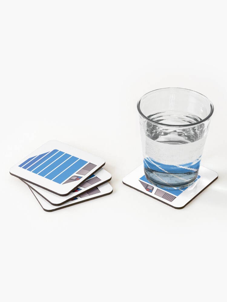 Alternate view of Magnum Futuristic Design (Blue) Coasters (Set of 4)