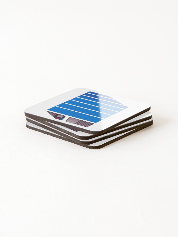 Alternate view of Magnum Futuristic Design (Blue) Coasters (Set of 4)