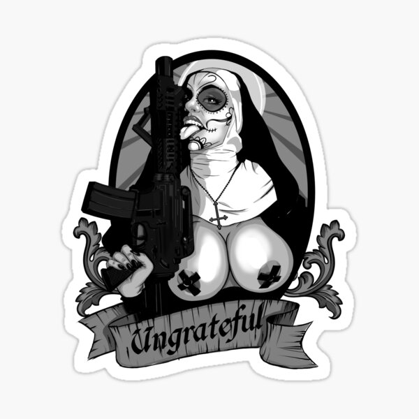 Sexy Nun Drawing - Sexy Nun Stickers for Sale | Redbubble