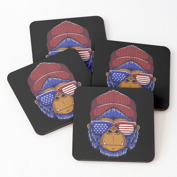Item preview, Hip hop patriotic chimp, Gorilla design gift idea men designed and sold by BRtisticDesigns.