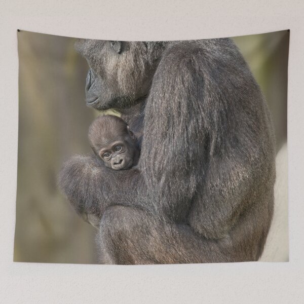 Item preview, Gorilla Mother And Her Baby designed and sold by rawshutterbug.