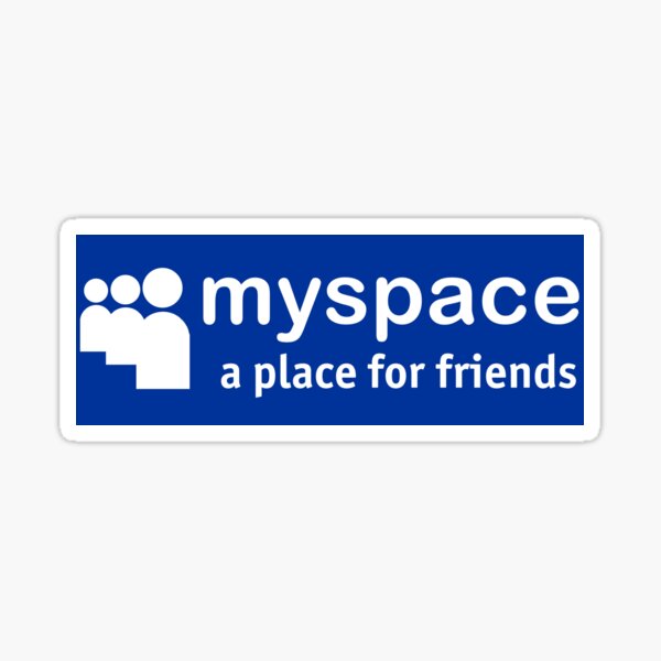 Myspace Logo Blue Sticker For Sale By Jfksstickers Redbubble 