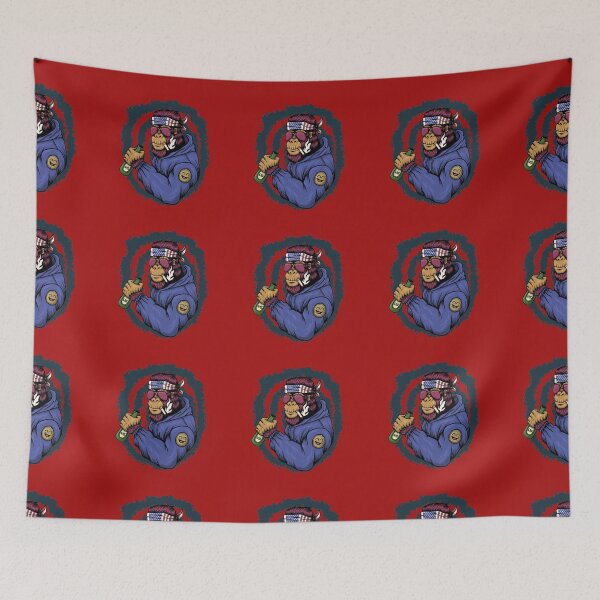 Item preview, Gorilla drinking beer & smoking, gift idea for men designed and sold by BRtisticDesigns.