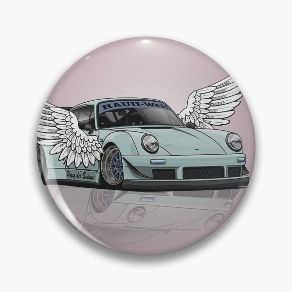 RWB Porsche Pink 911 Wings Pin
