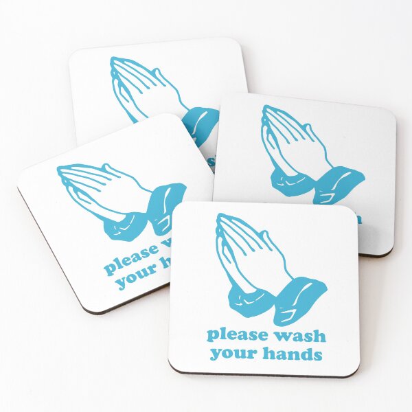 Item preview, PLEASE WASH YOUR HANDS PRAYER HANDS BACK PRINT designed and sold by aydapadi.