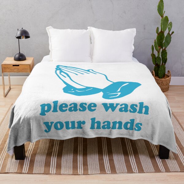 Item preview, PLEASE WASH YOUR HANDS PRAYER HANDS BACK PRINT designed and sold by aydapadi.