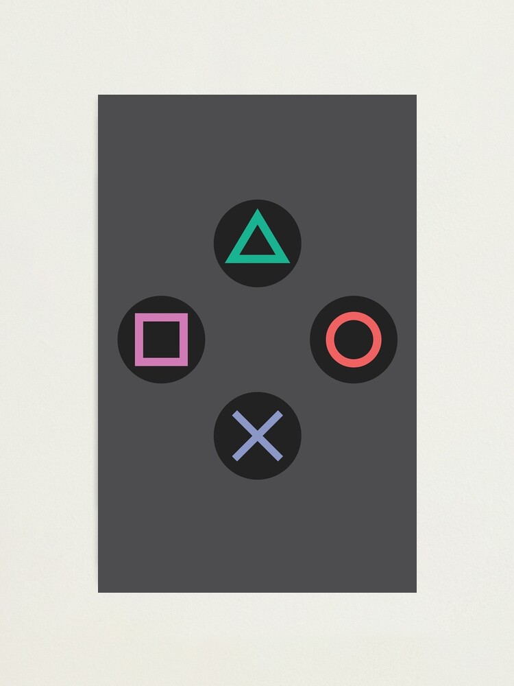 Impression Photo Boutons Playstation Minimalistes Par Thtj Redbubble