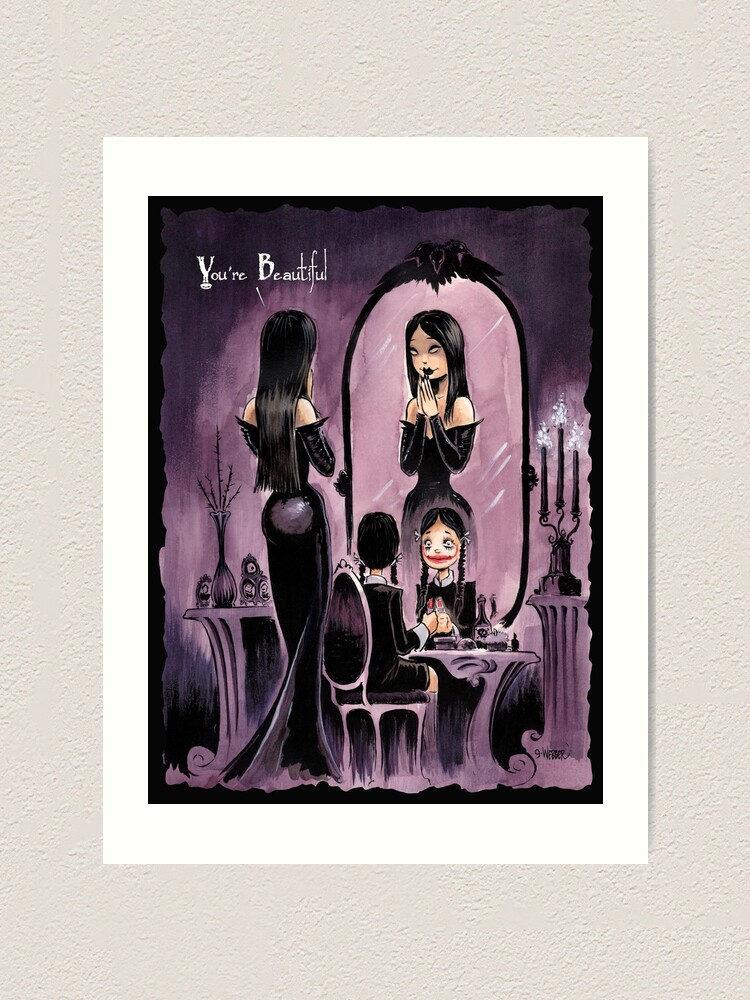 Alternate view of YOU'RE BEAUTIFUL -- For All My Little Goth Girls Art Print