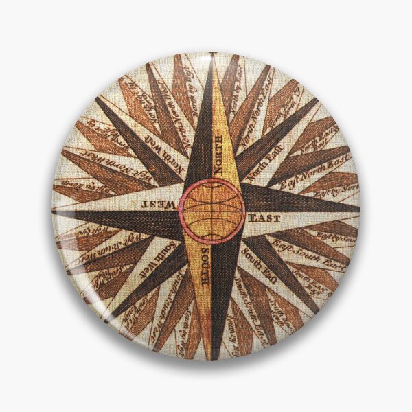 Item preview, Antique style vintage compass rose map for travelers designed and sold by tbunks.
