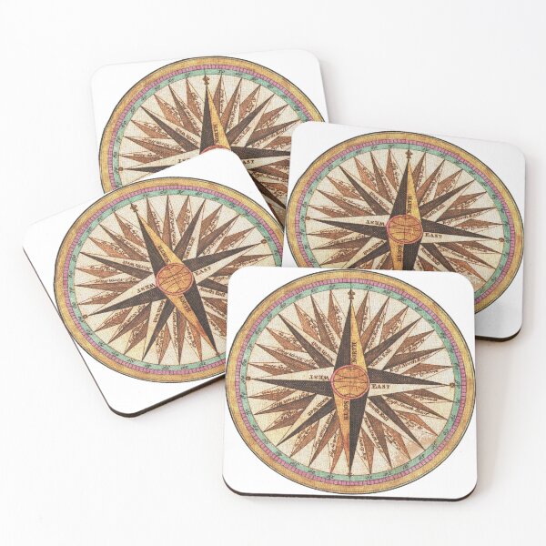 Item preview, Antique style vintage compass rose map for travelers designed and sold by tbunks.