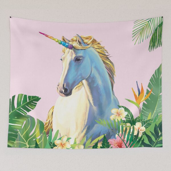 Item preview, unicorn in the mystery garden designed and sold by Lexthellamasart.