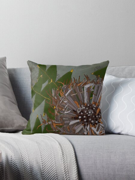 Item preview, Banksia baxteri digital drawing on Green designed and sold by Leonie Mac Lean.