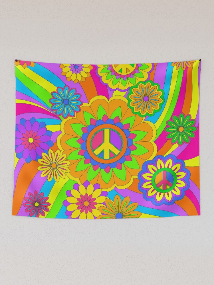 Groovy Psychedelic Flower Power Graphic T-Shirt for Sale by ArtformDesigns