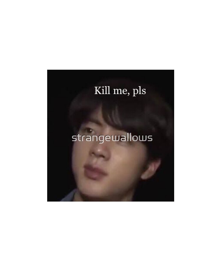 Kill Me Pls Jin Meme Ipad Case Skin By Strangewallows Redbubble