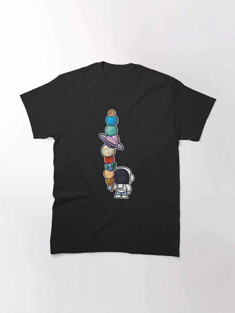 Thumbnail 3 of 7, Classic T-Shirt, Astronaut Ice Cream Eating Planet designed and sold by CrissWild.