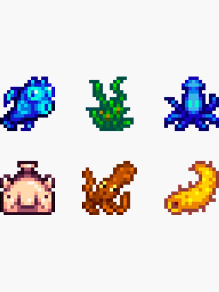 Stardew Valley Pixel Fish - Blobfish | Sticker