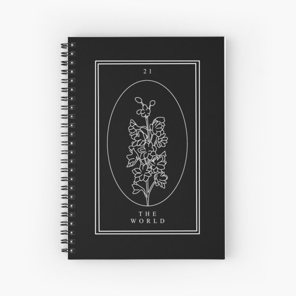 The World Tarot Card Art Spiral Notebook