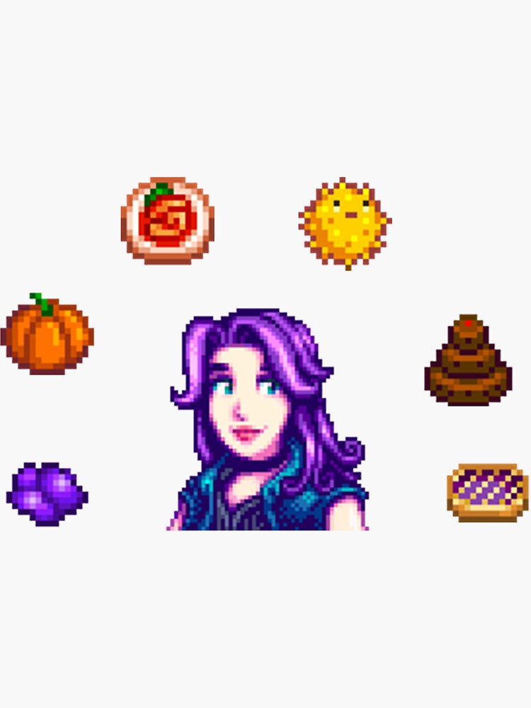 "Stardew Valley Pixel Art - Abigail" Sticker by simstock | Redbubble