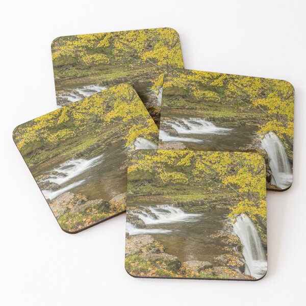 Item preview, Upper Ddwli Waterfall in Autumn Neath Waterfalls designed and sold by Cameranick.