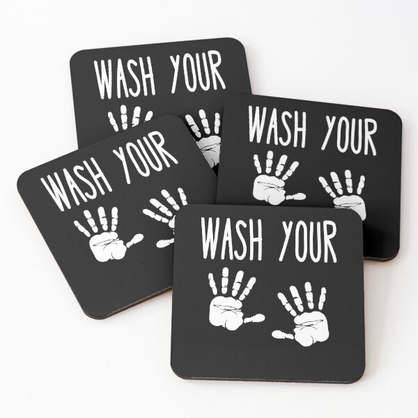Item preview, Wash Your Hands Cute Handprints designed and sold by funnytshirtemp.