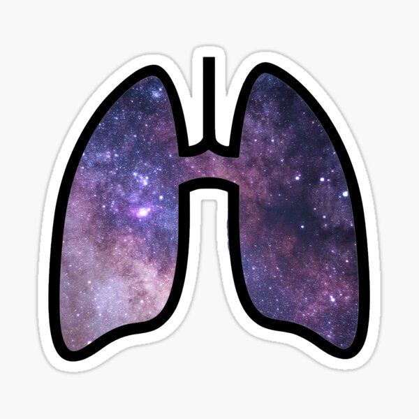 Galaxy Lungs Sticker By Kevinzor Redbubble