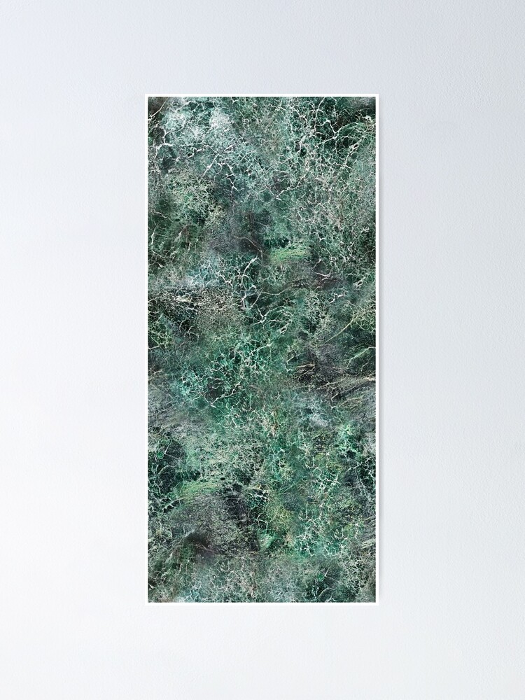 Alternate view of Emerald green marble photographic pattern Poster