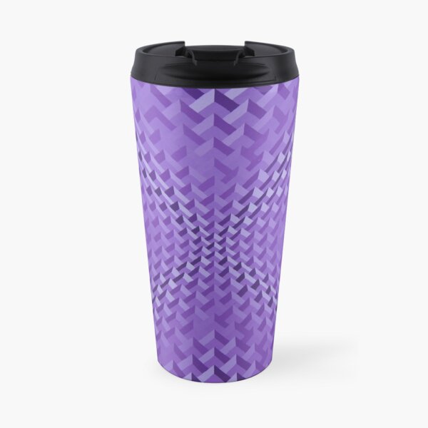 Red-violet concave chevrons Travel Coffee Mug
