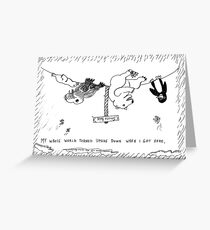 Occupy Antarctica Polar Bear editorial cartoon Greeting Card