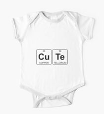 Cu Te - Cute - Periodic Table - Chemistry One Piece - Short Sleeve