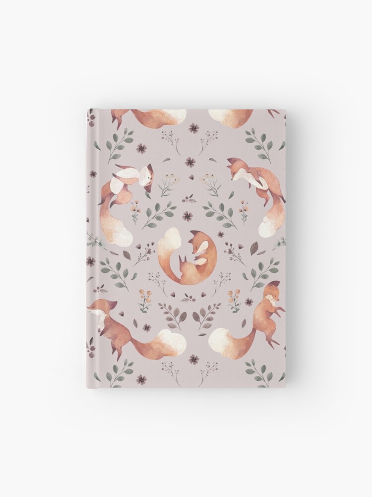 Hardcover Journal, Fox Pattern designed and sold by Sandramartins