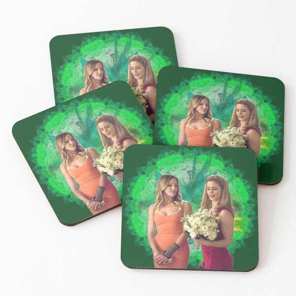 Item preview, Laurel Lance and Felicity Smoak green background designed and sold by dutchchu.