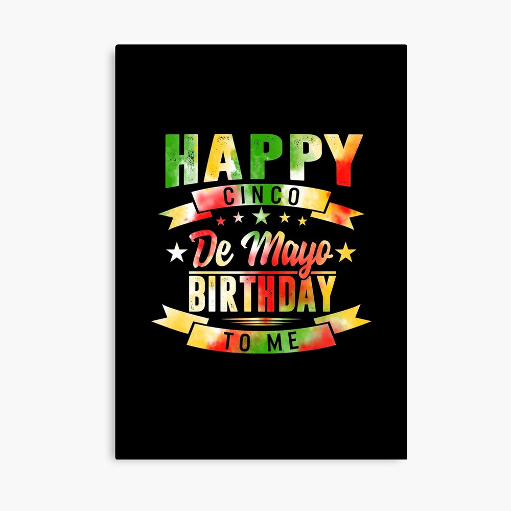 Impression Encadree Joyeux Anniversaire Cinco De Mayo 5 Mai Fete Mexicaine Fiesta Hommes Femmes Aquarelle Cadeau Present Par Sifoustore Redbubble