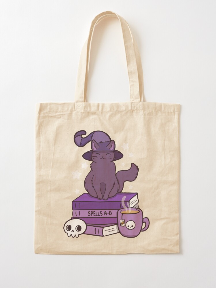 Alternate view of Feline Familiar 02 // Black | Nikury Tote Bag