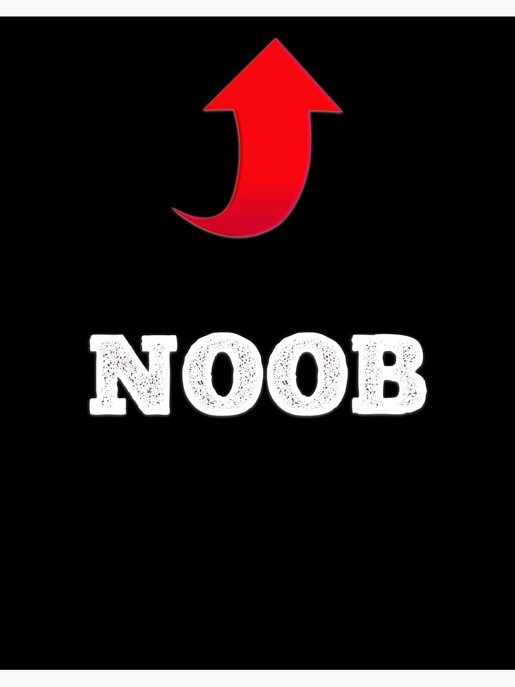 Noob Red Arrow T Shirt Art Board Print By Huraky Redbubble - anti noob sign roblox