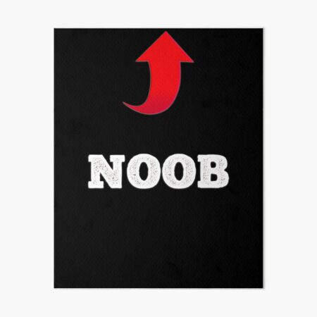 Noob Red Arrow T Shirt Art Board Print By Huraky Redbubble - anti noob clan logo roblox