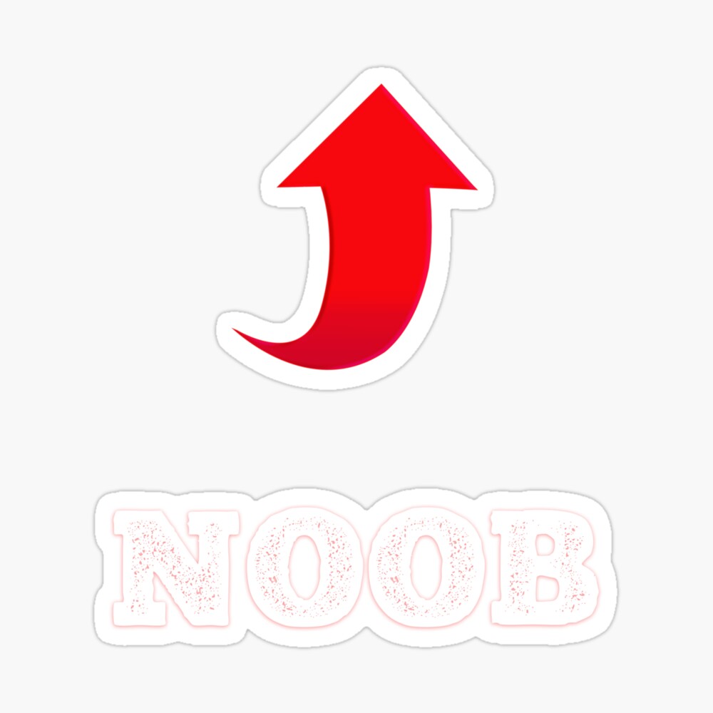 Noob Red Arrow T Shirt Art Board Print By Huraky Redbubble - red arrow roblox