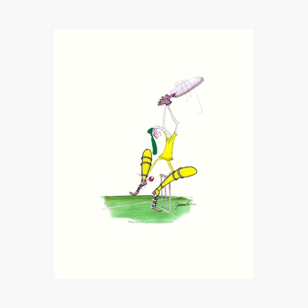 Aussie Cricketer nutmeg, tony fernandes Art Print
