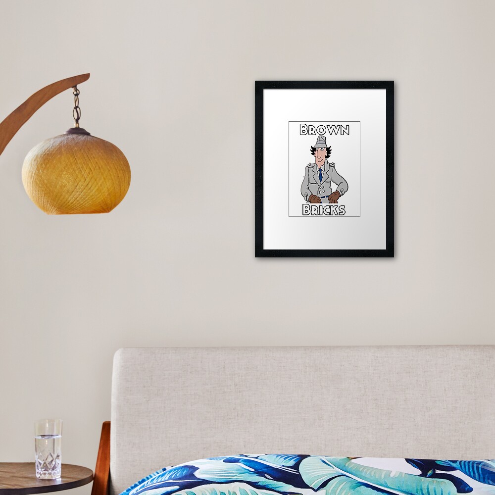 Inspector Gadget - Brown Bricks in Minecrap Framed Art Print for Sale by  licuki