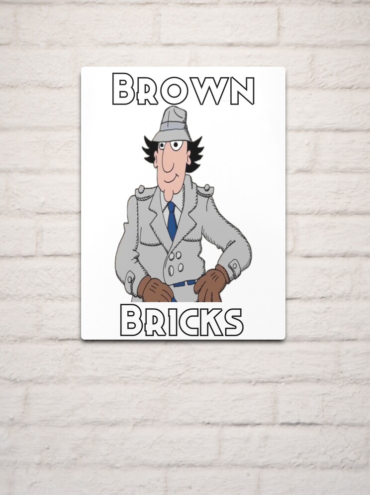 Inspector Gadget - Brown Bricks in Minecrap Metal Print for Sale by licuki