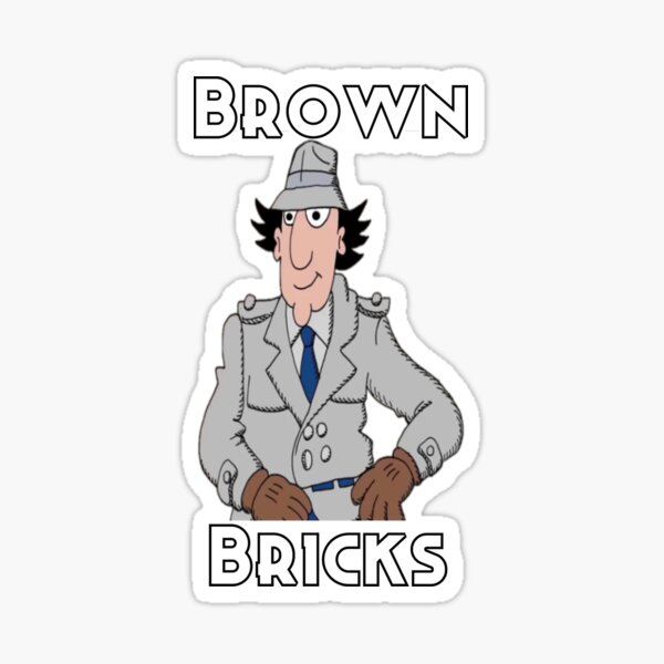 Inspector Gadget - Brown Bricks in Minecrap Sticker