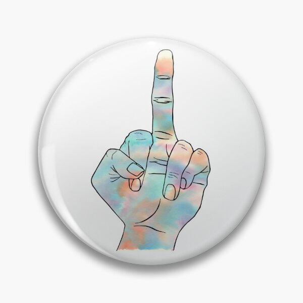 Rainbow finger Badge