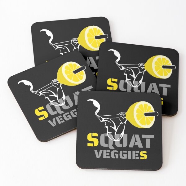 Item preview, Squat veggies - Pumping lemons - caption dark shirt designed and sold by Looking Daggers.