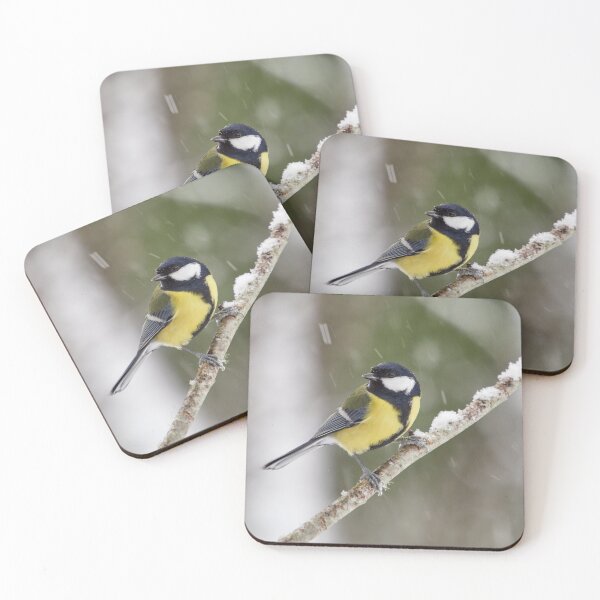 Item preview, Great tit with some snow in the air designed and sold by Jouko Lehto Photography.